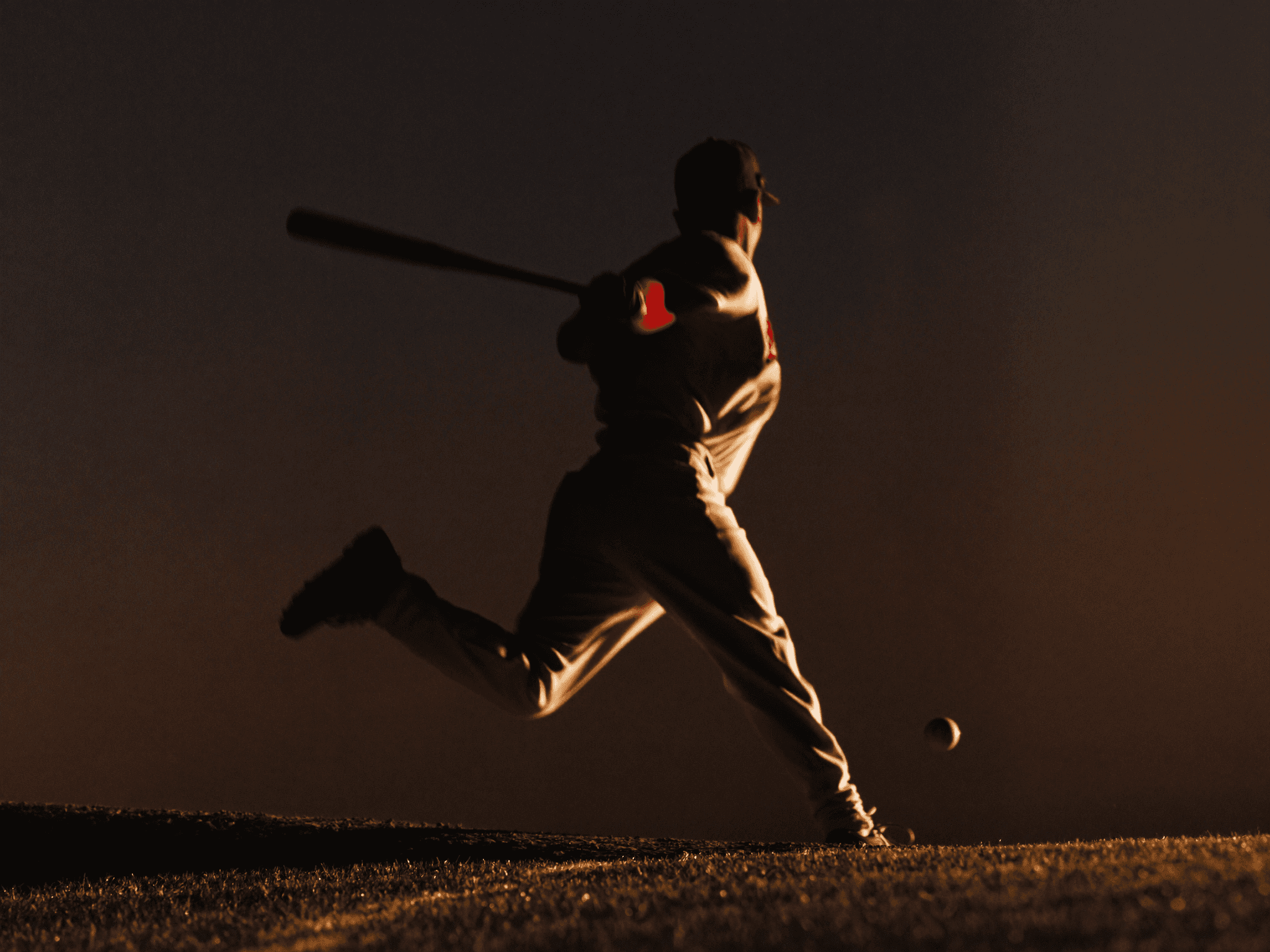 Baseball athlete in action