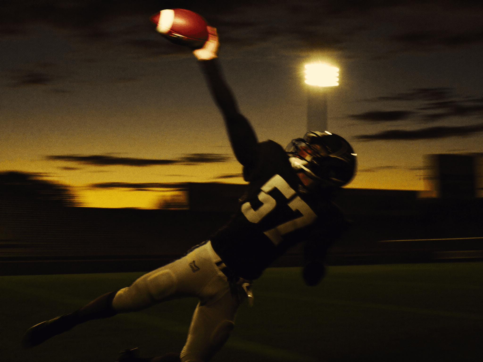 Football athlete in action