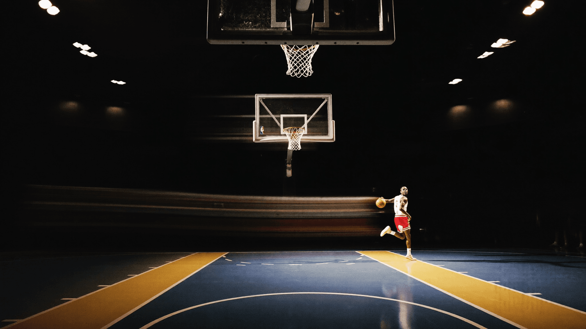 Basketball athlete in action